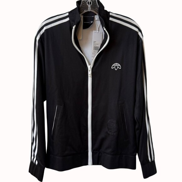Adidas Alexander Wang Track Jacket Size XS Black White Graphic Face Side - Picture 1 of 16